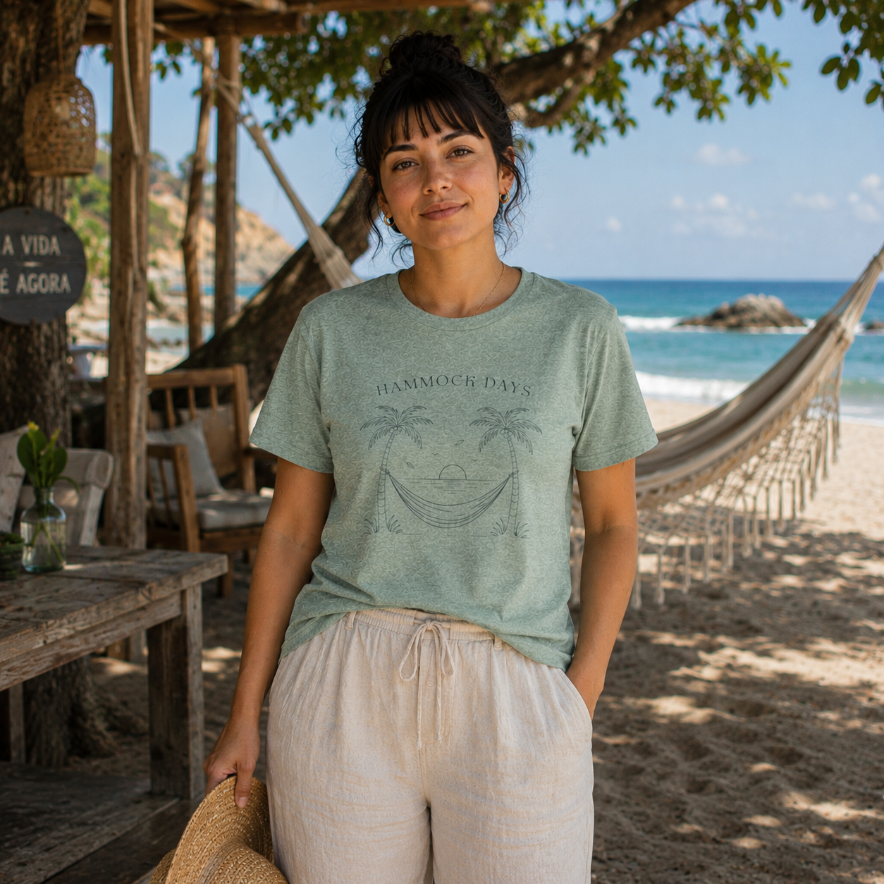 Hammock Days Shirt - Tropical Beach Vacation Graphic Tee