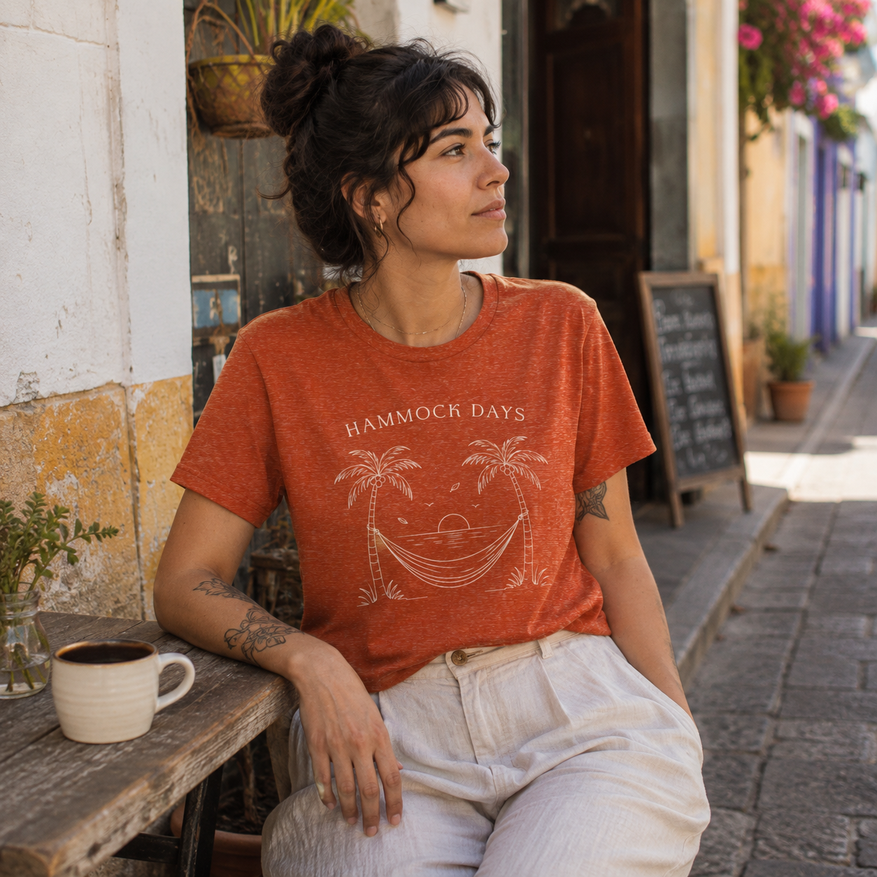 Hammock Days Shirt - Tropical Beach Vacation Graphic Tee
