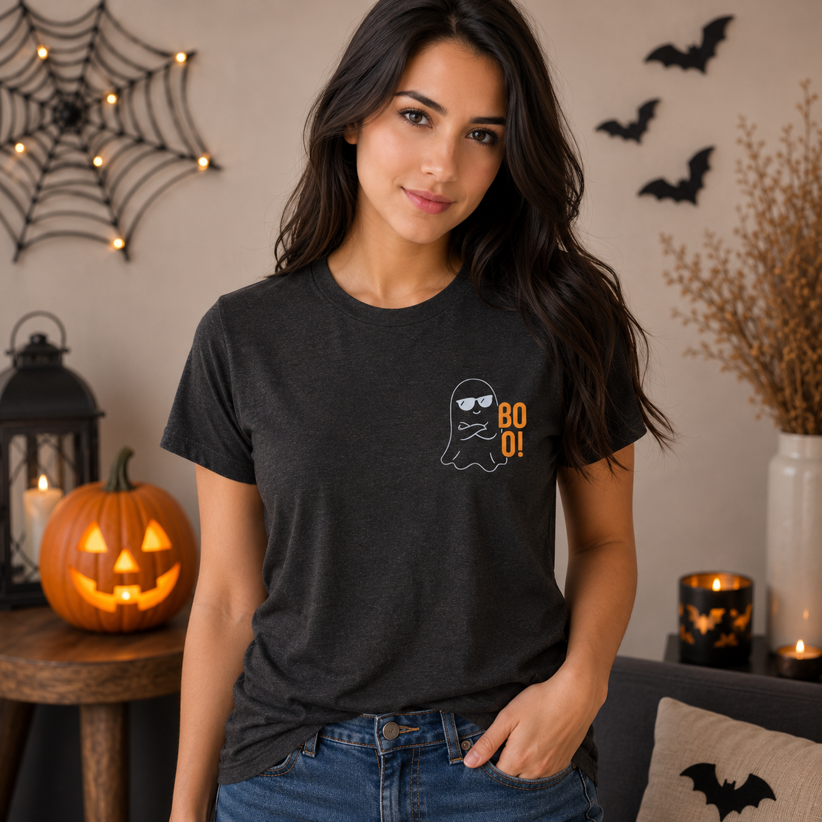 BOO! Halloween Shirt - Bold Minimalist Spooky Graphic Tee