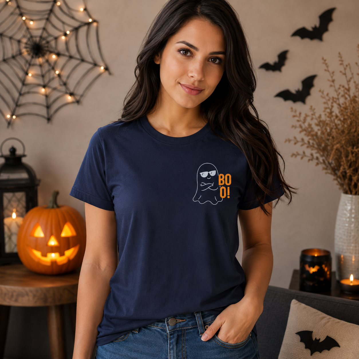 BOO! Halloween Shirt - Bold Minimalist Spooky Graphic Tee