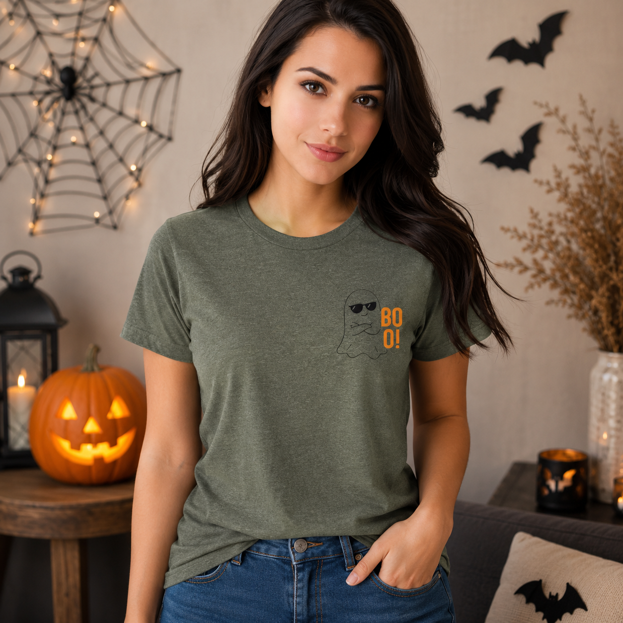 BOO! Halloween Shirt - Bold Minimalist Spooky Graphic Tee