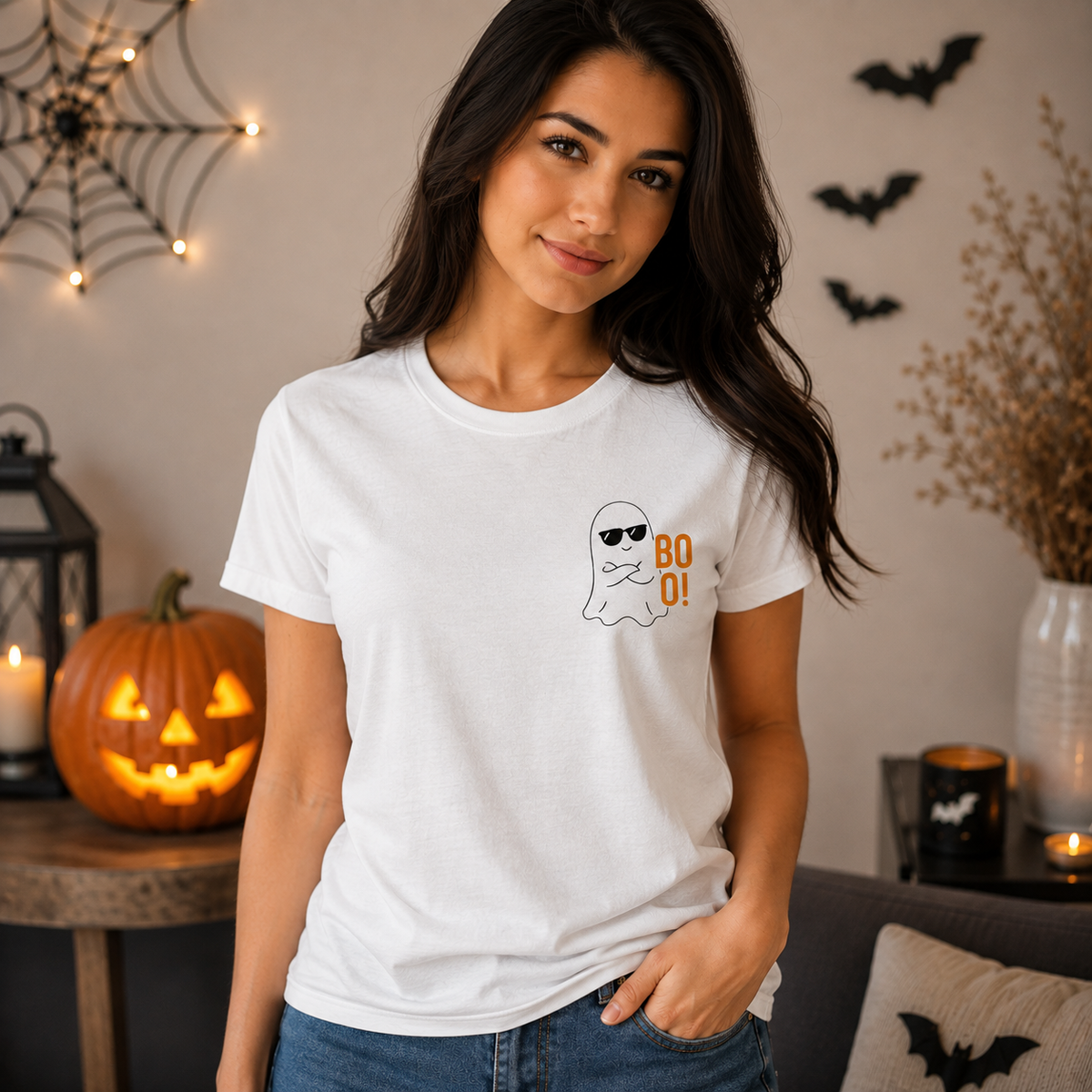 BOO! Halloween Shirt - Bold Minimalist Spooky Graphic Tee