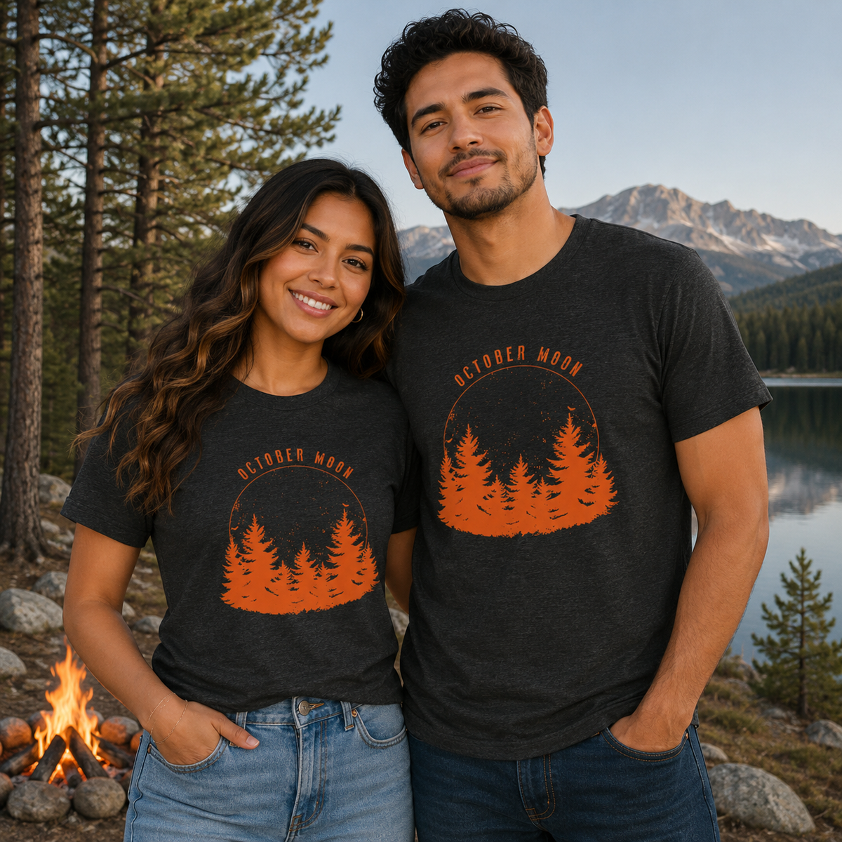 October Moon Shirt - Spooky Forest Halloween Graphic Tee