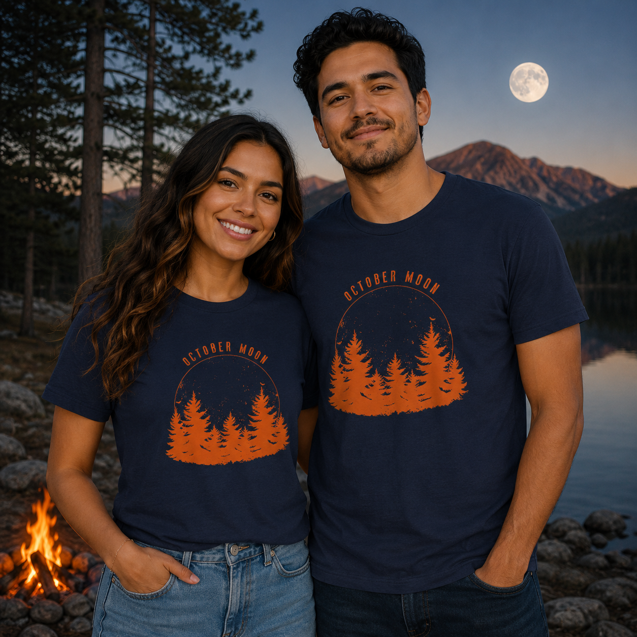 October Moon Shirt - Spooky Forest Halloween Graphic Tee