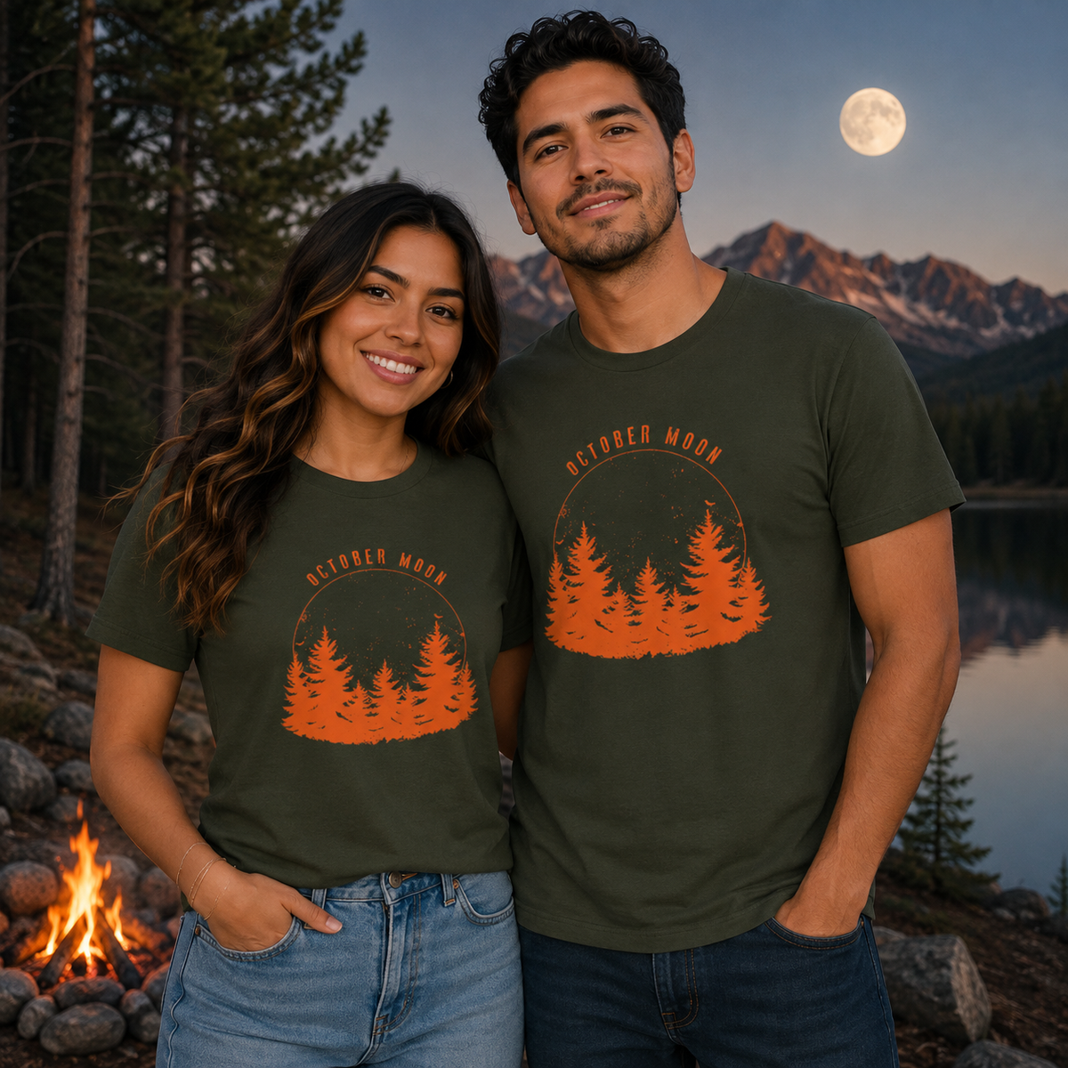 October Moon Shirt - Spooky Forest Halloween Graphic Tee
