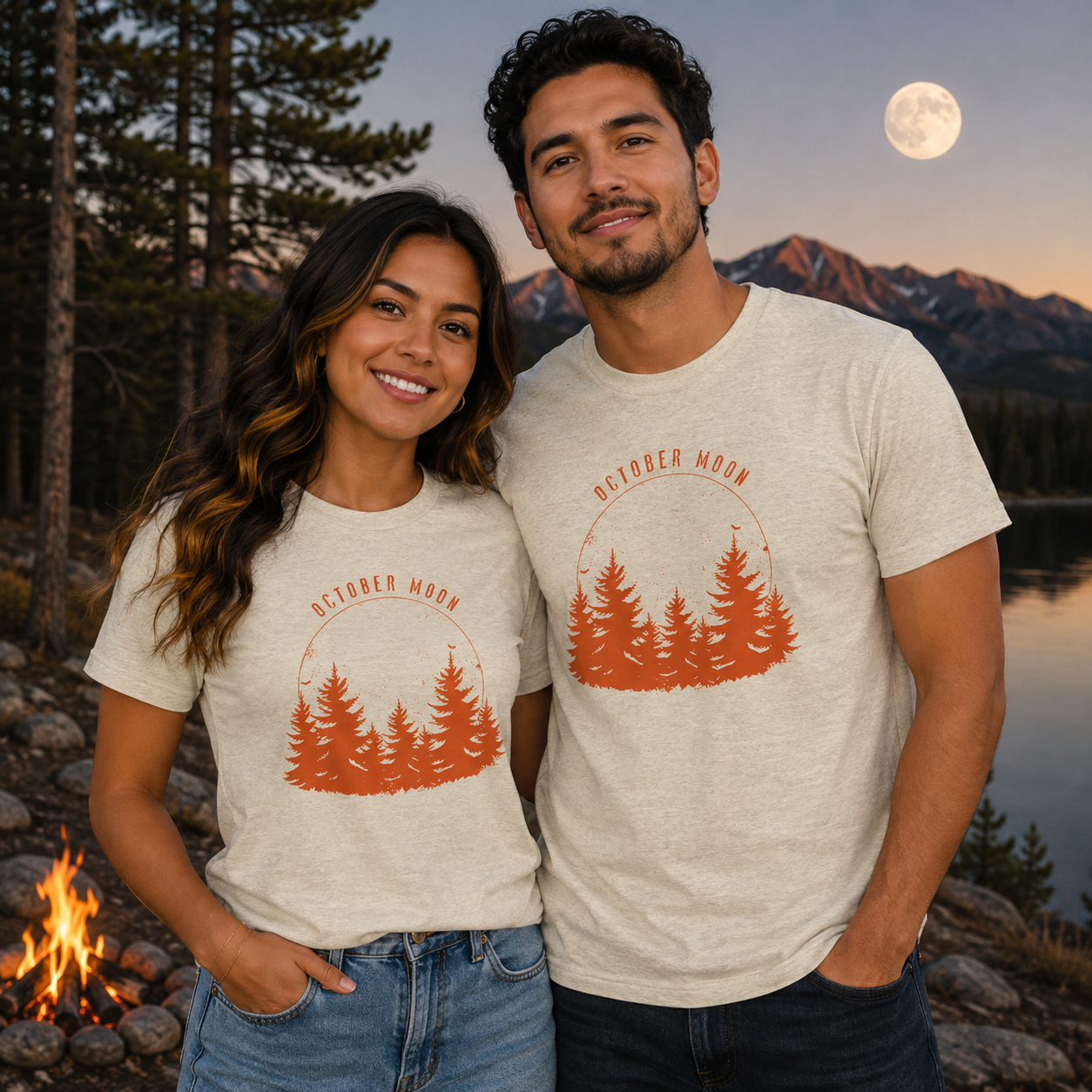 October Moon Shirt - Spooky Forest Halloween Graphic Tee
