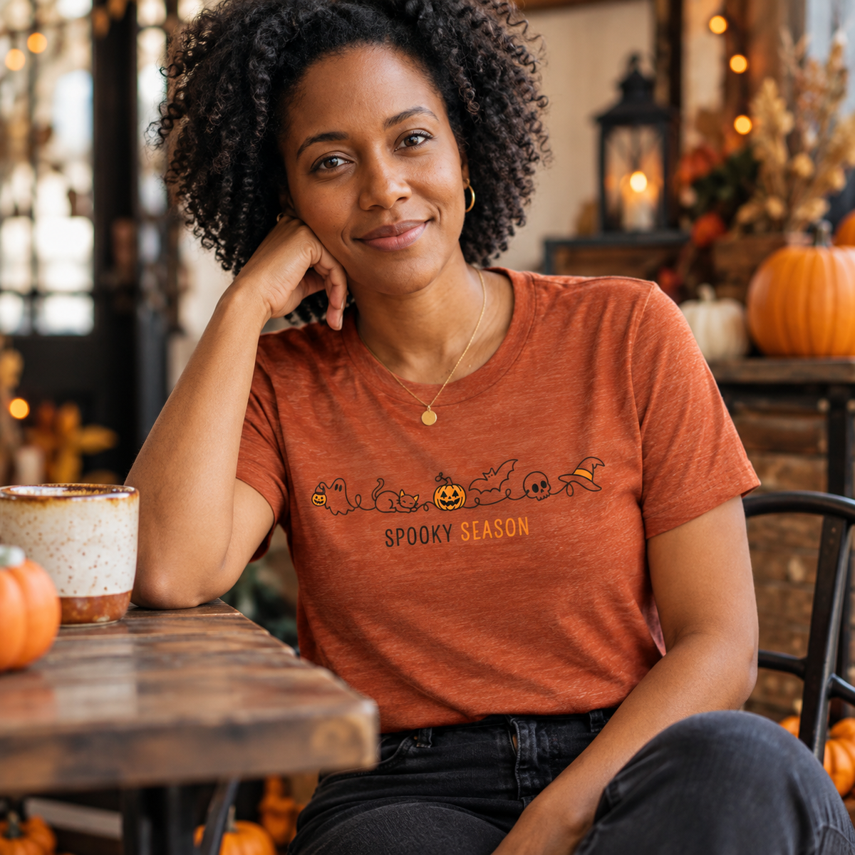Spooky Season Halloween Shirt – Cute Minimalist Graphic Tee