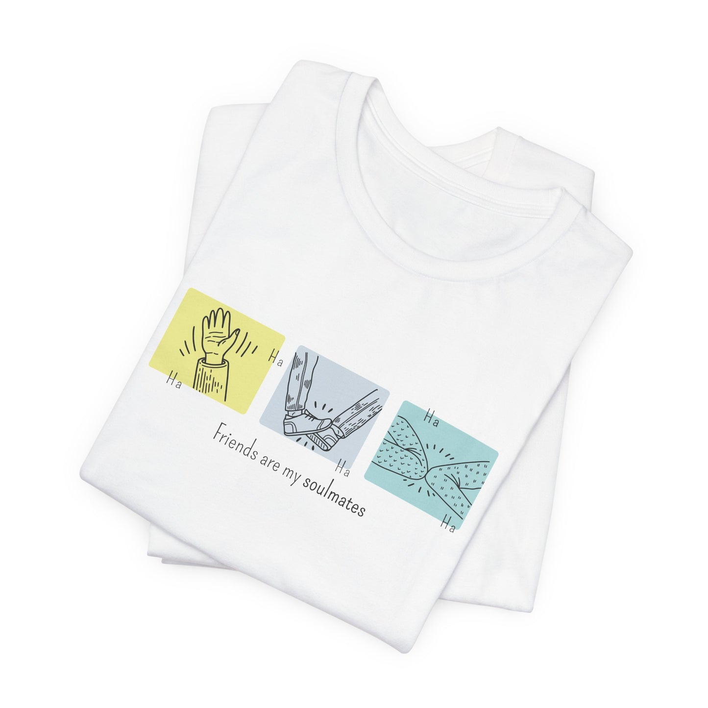 Friends Moments T-Shirt – Minimalist Friendship Illustration