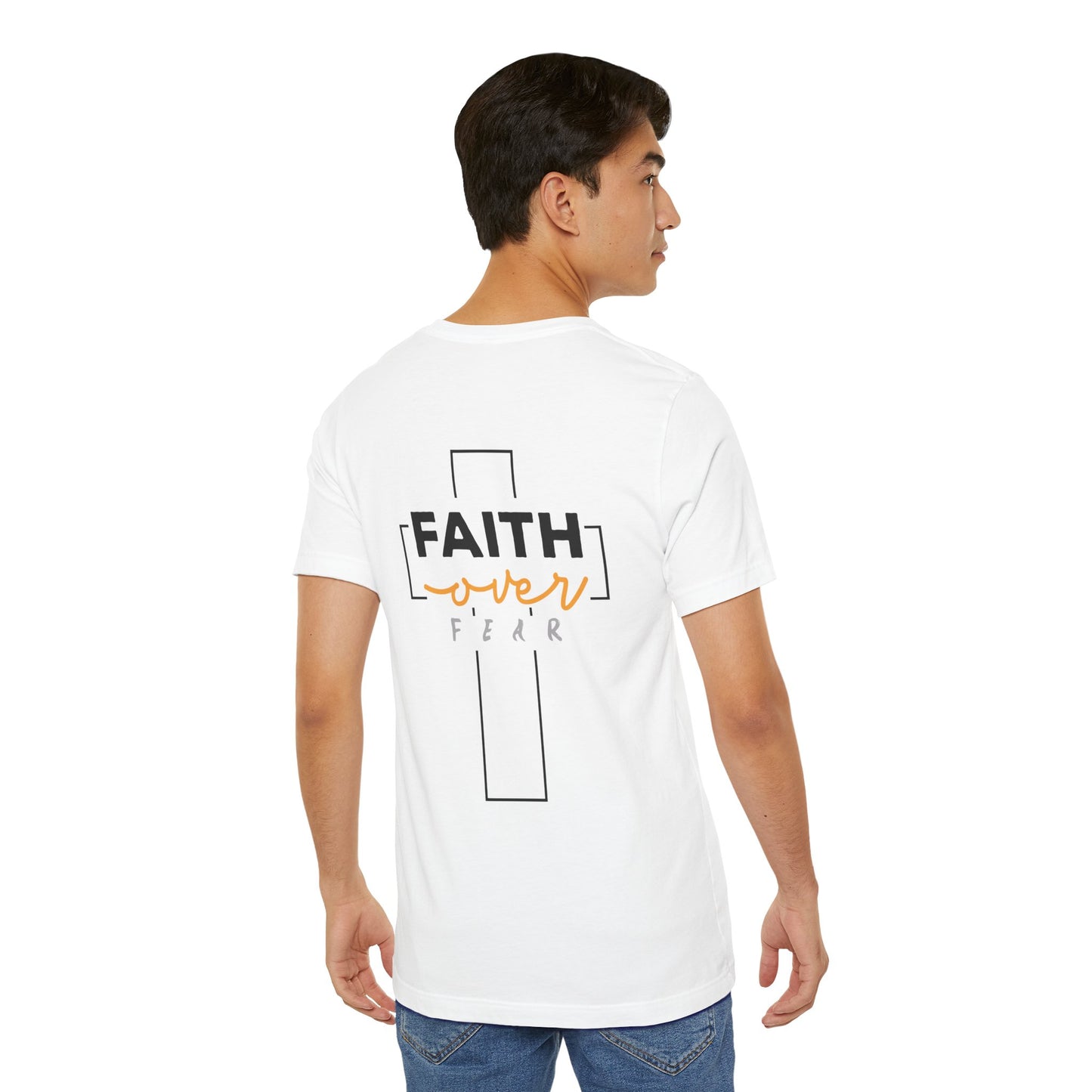 Faith Over Fear Christian T-Shirt - Faith Based Inspirational Graphic Tee for Men & Women