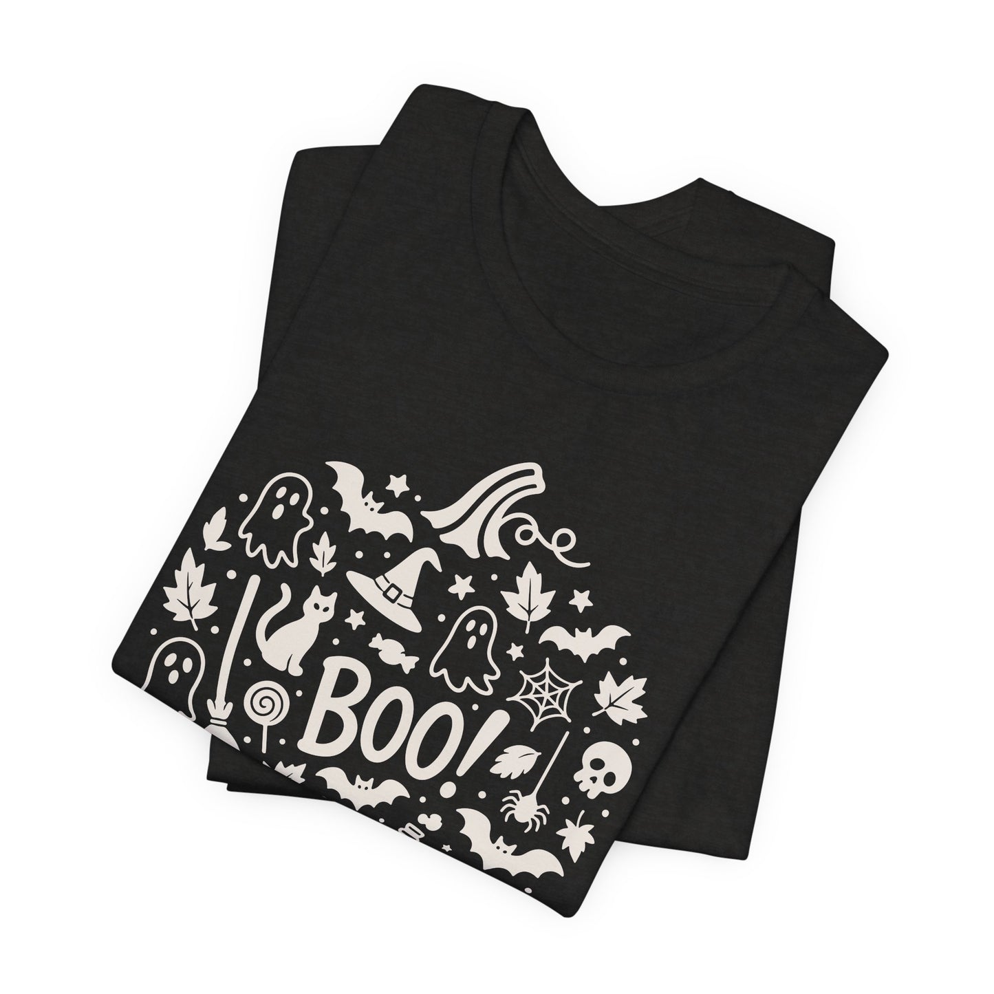 Boo Halloween Shirt - Cute Spooky Graphic Tee for Adults