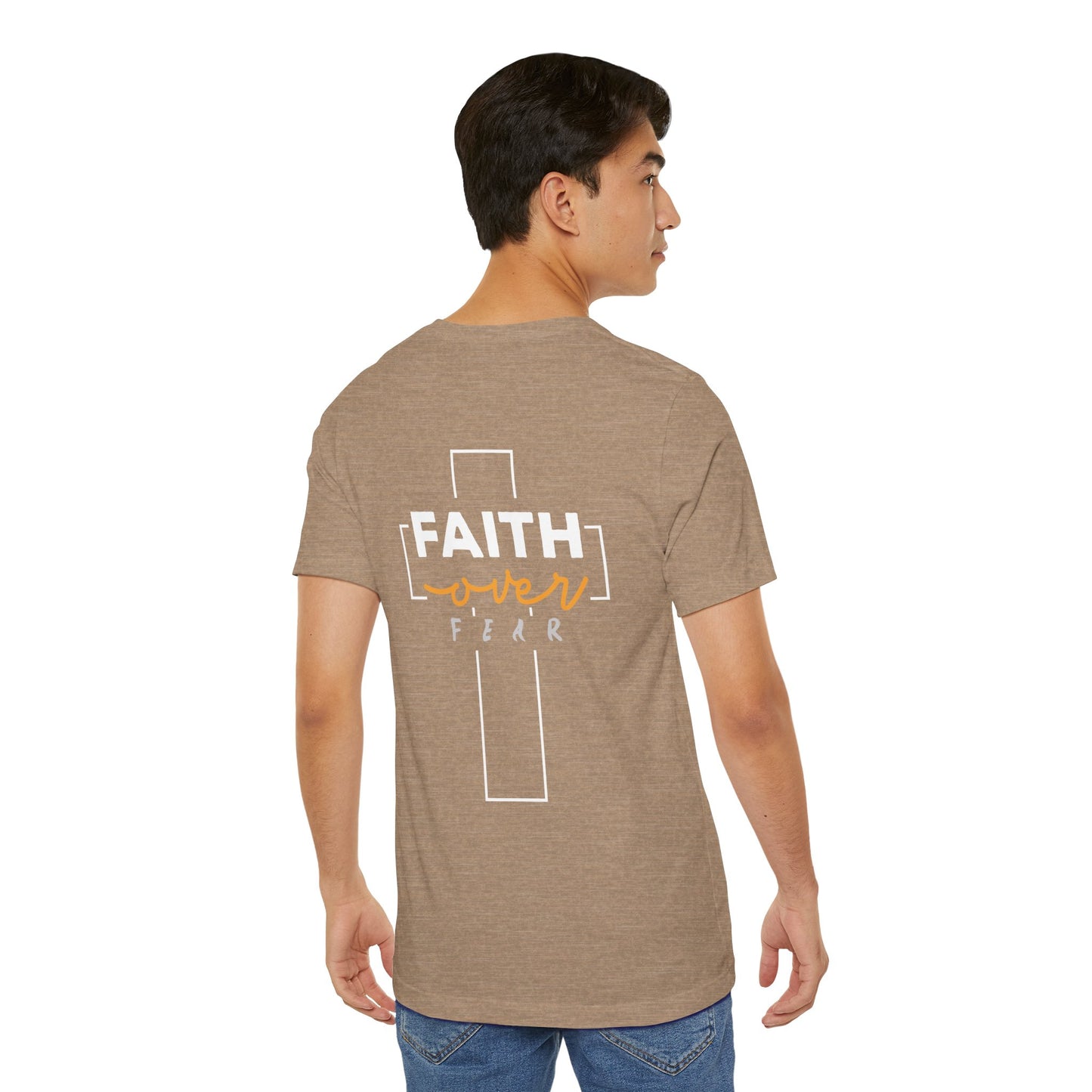 Faith Over Fear Christian T-Shirt - Faith Based Inspirational Graphic Tee for Men & Women