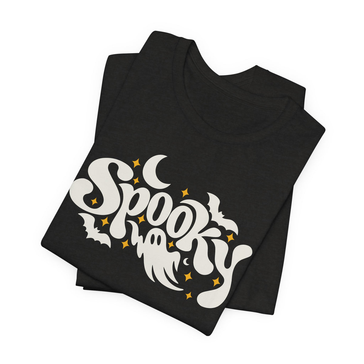 Cute Spooky Halloween Shirt – Ghost & Bat Graphic Tee