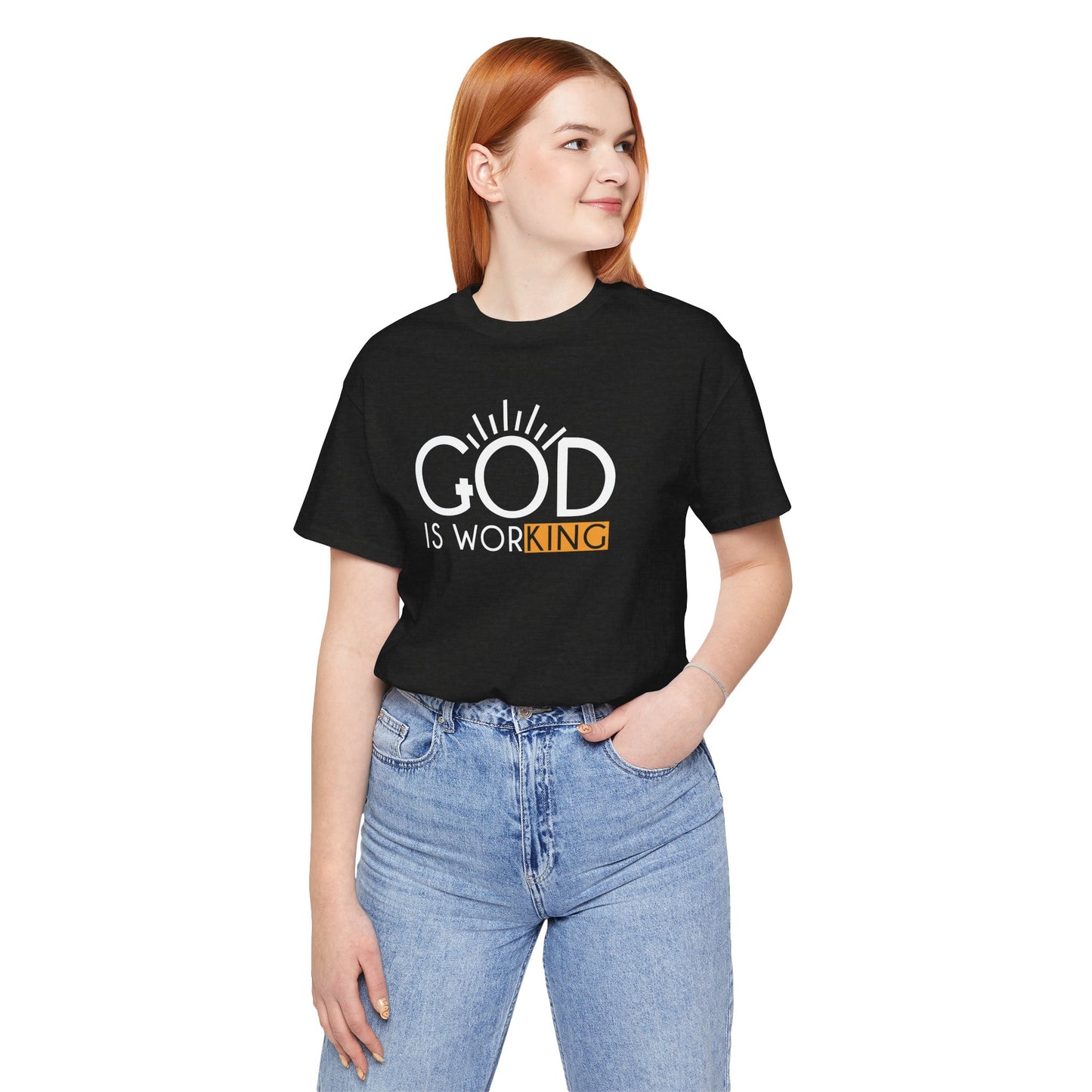 God Is Working Shirt, Christian Inspirational Tee, Faith Based T-Shirt, Motivational Christian Shirt, Spiritual Quote Tee