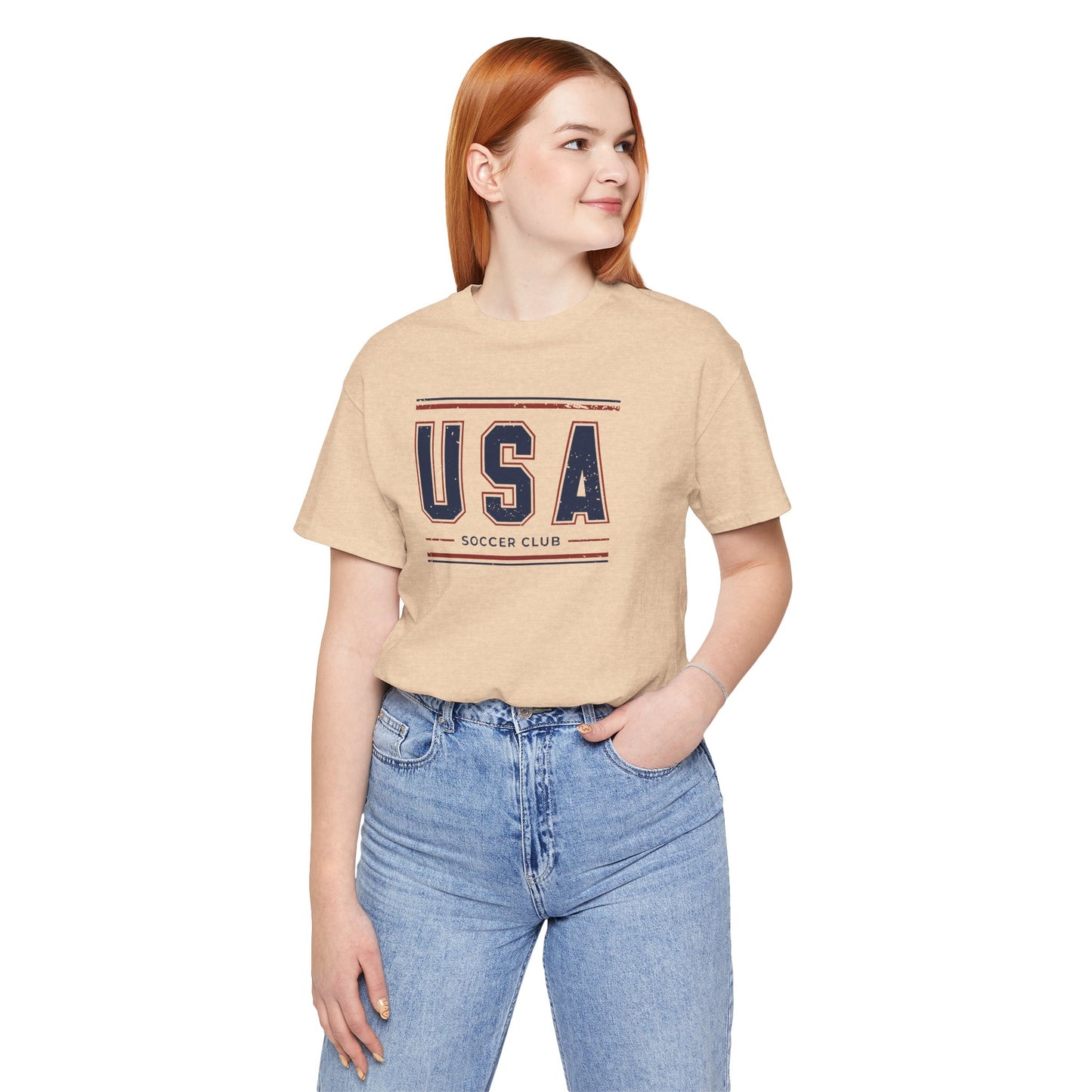 USA Soccer Club Shirt, Vintage USA Soccer Tee, American Soccer T-Shirt, Patriotic Sports Shirt, USA Fan Shirt