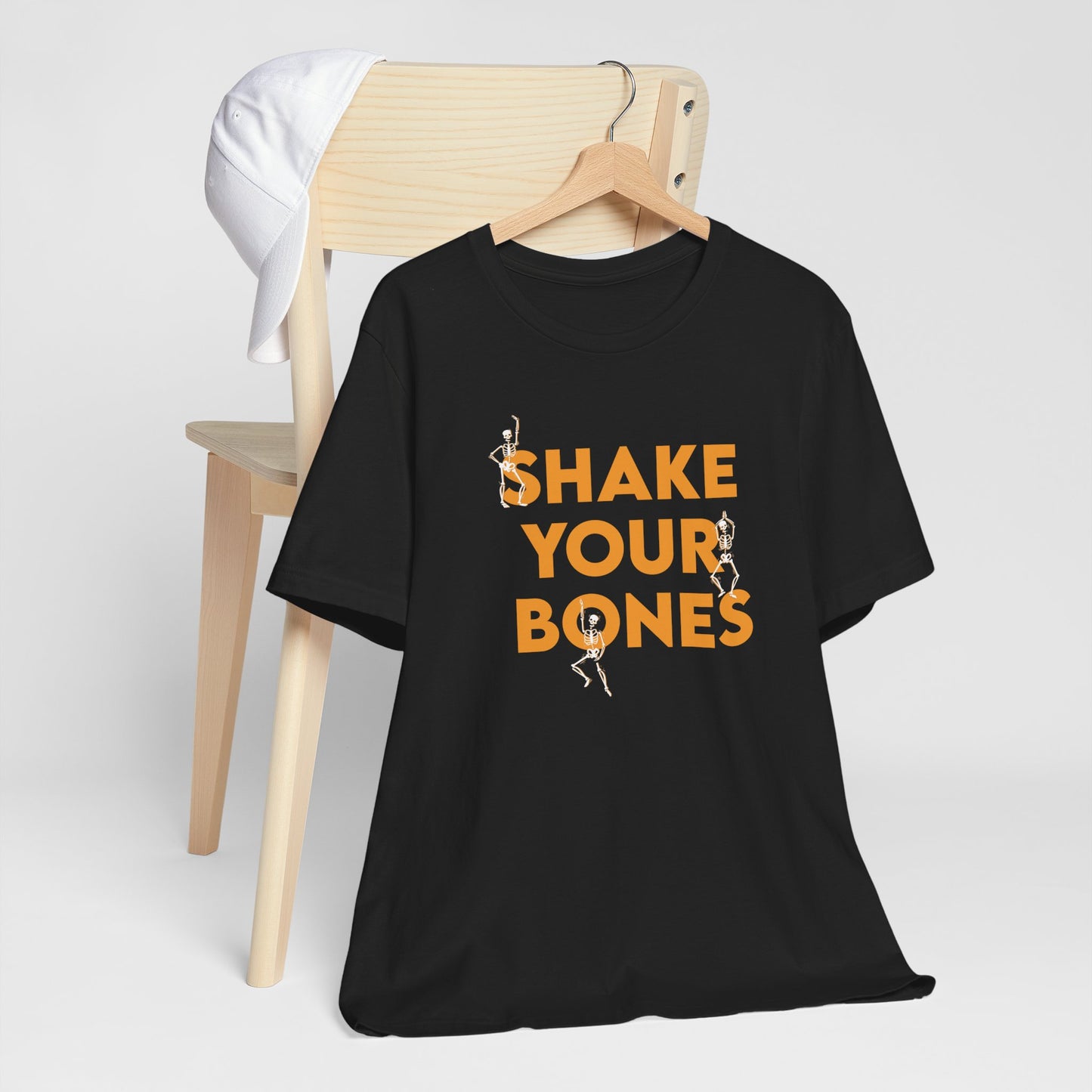 Shake Your Bones Halloween Shirt – Funny Dancing Skeleton Tee