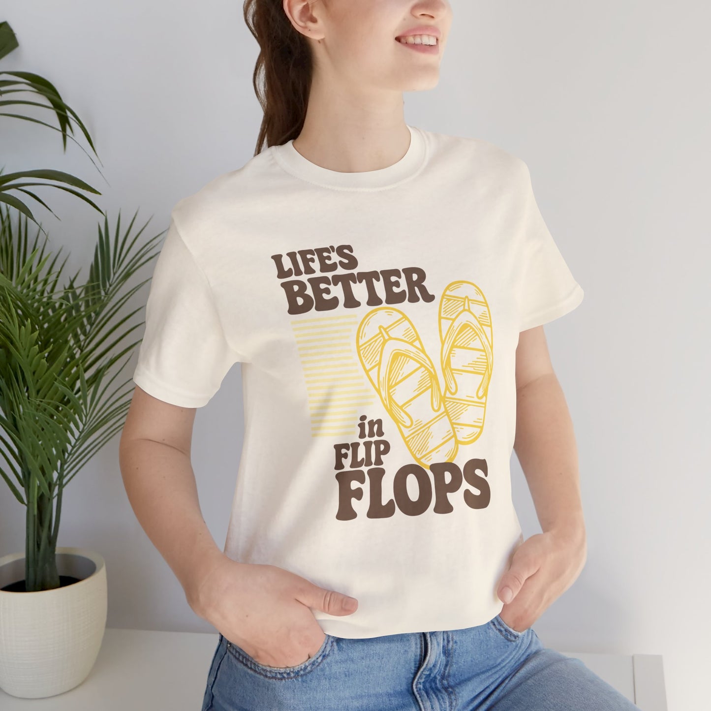 Life's Better in Flip Flops Shirt | Funny Beach Vacation Graphic Tee