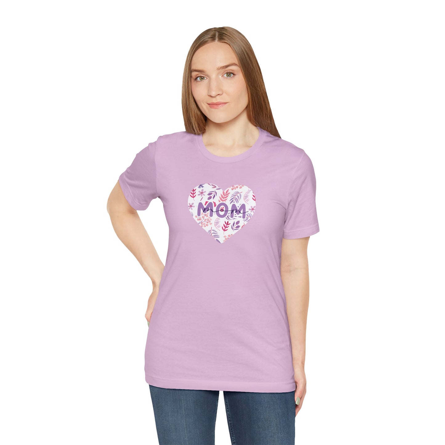 Floral Mom Heart Graphic Tee for Women – Cute Gift Idea