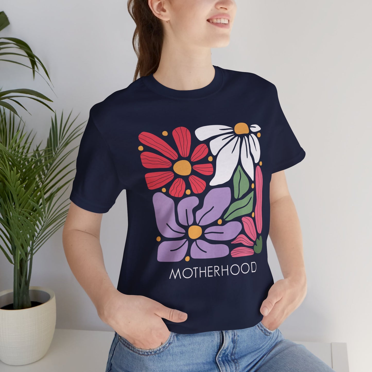Retro Floral Motherhood Shirt – Cute Aesthetic Mom T-Shirt