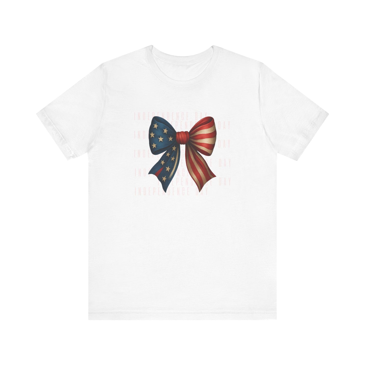 4th of July T-Shirt – Patriotic Bow Coquette Style