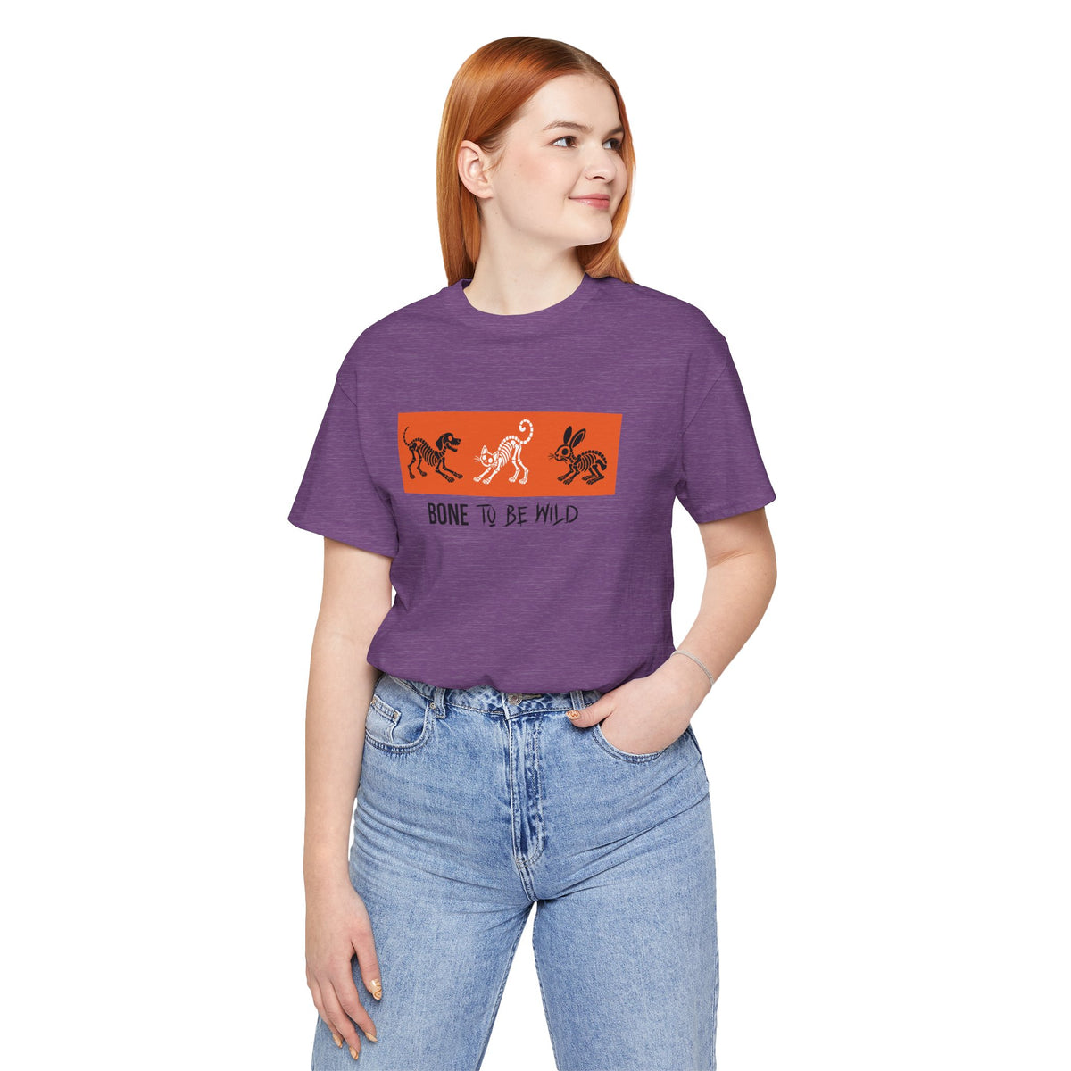 Skeleton Animals Halloween Shirt - Dog, Cat & Bunny Graphic Tee