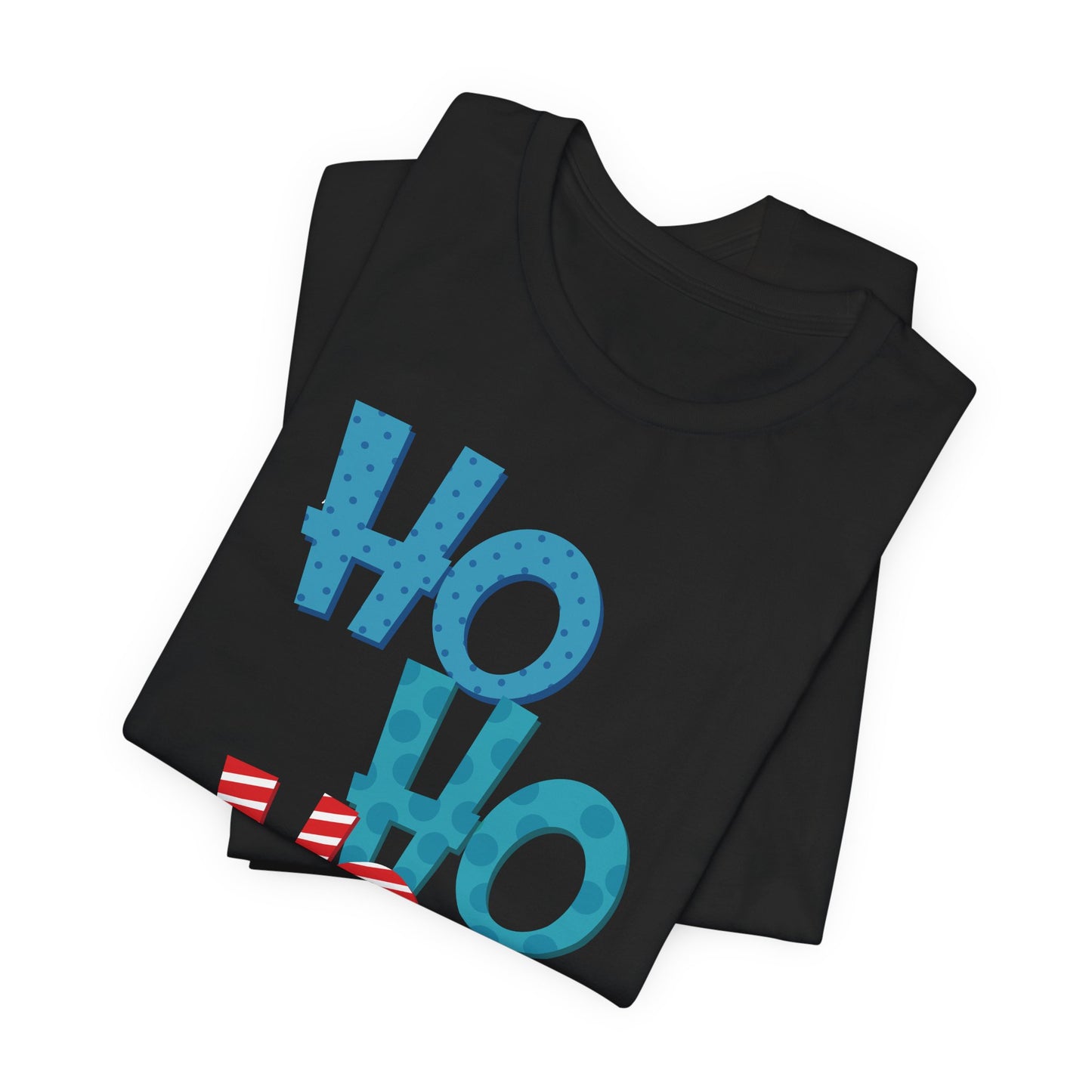 Cute HO HO HO Christmas Shirt – Fun Colorful Holiday Lettering Tee