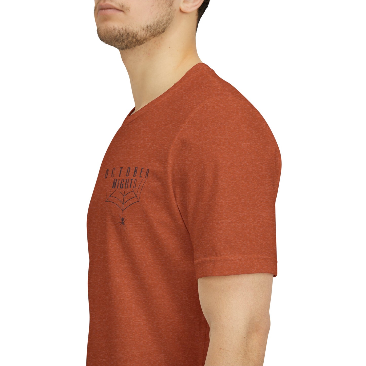 October Nights Spider Web Halloween Shirt - Spooky Graphic Tee