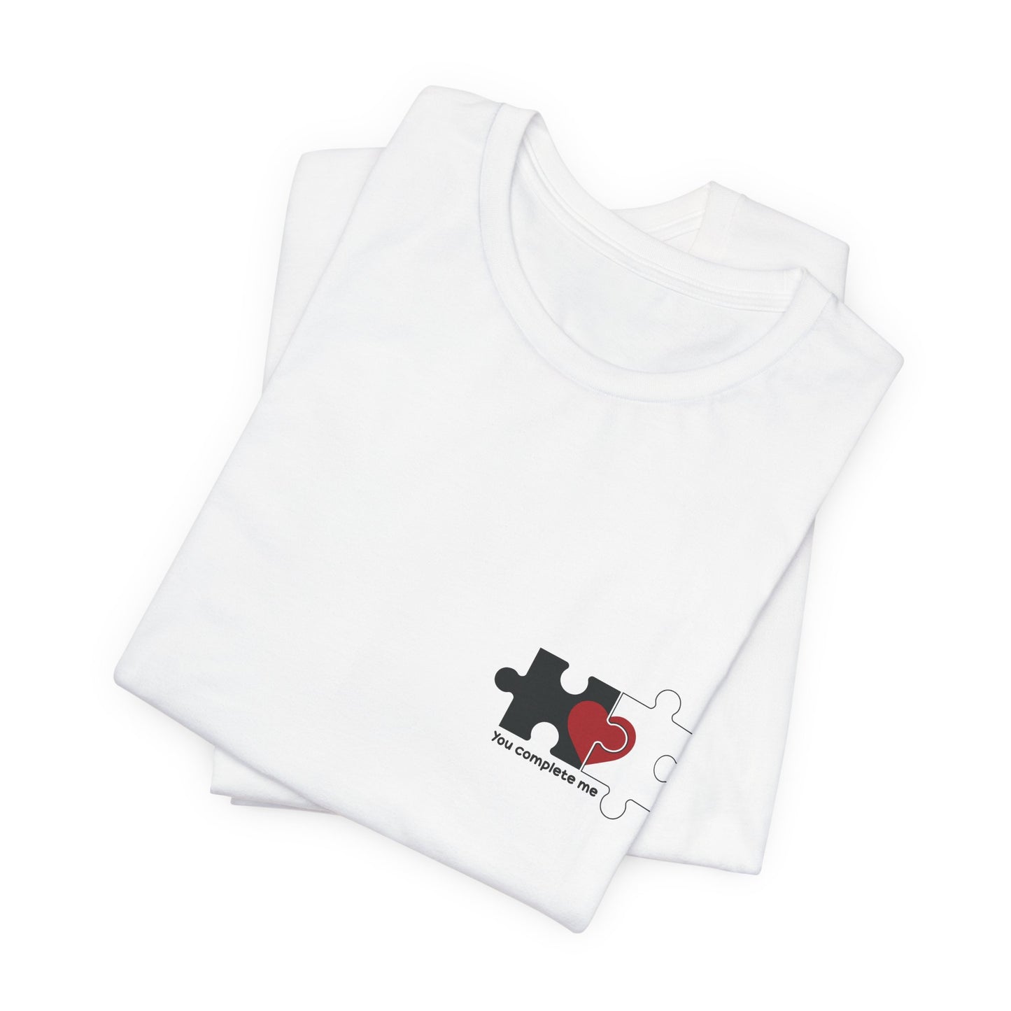 Puzzle Heart Love T-Shirt – Connected Heart Minimal Design