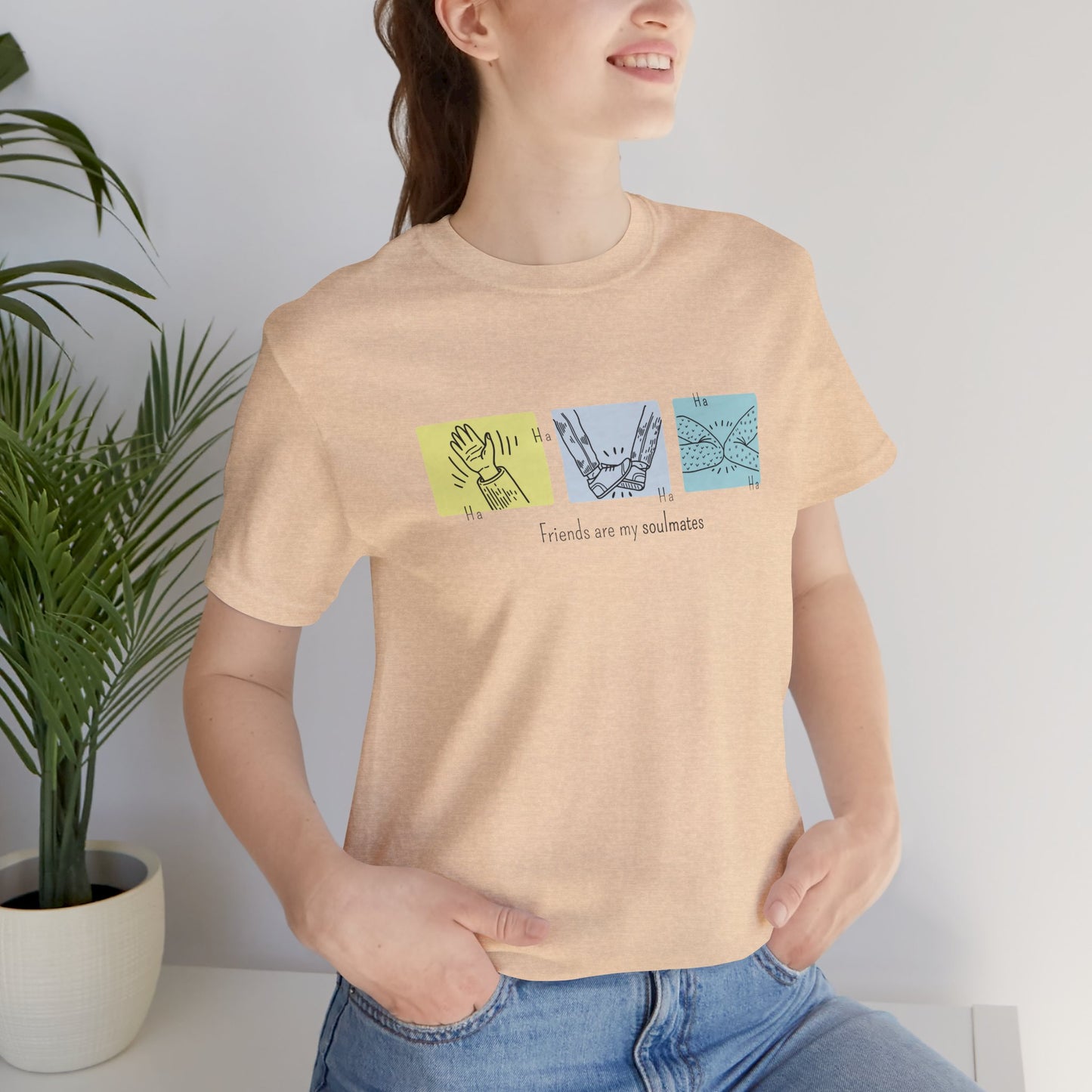 Friends Moments T-Shirt – Minimalist Friendship Illustration