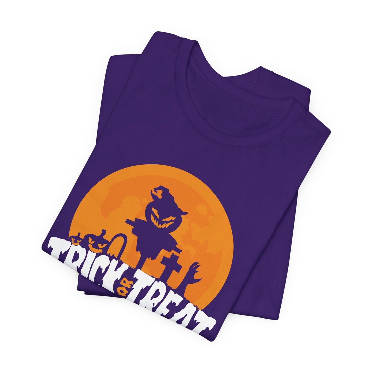 Trick or Treat T-Shirt – Fun Pumpkin and Graveyard Graphic Tee
