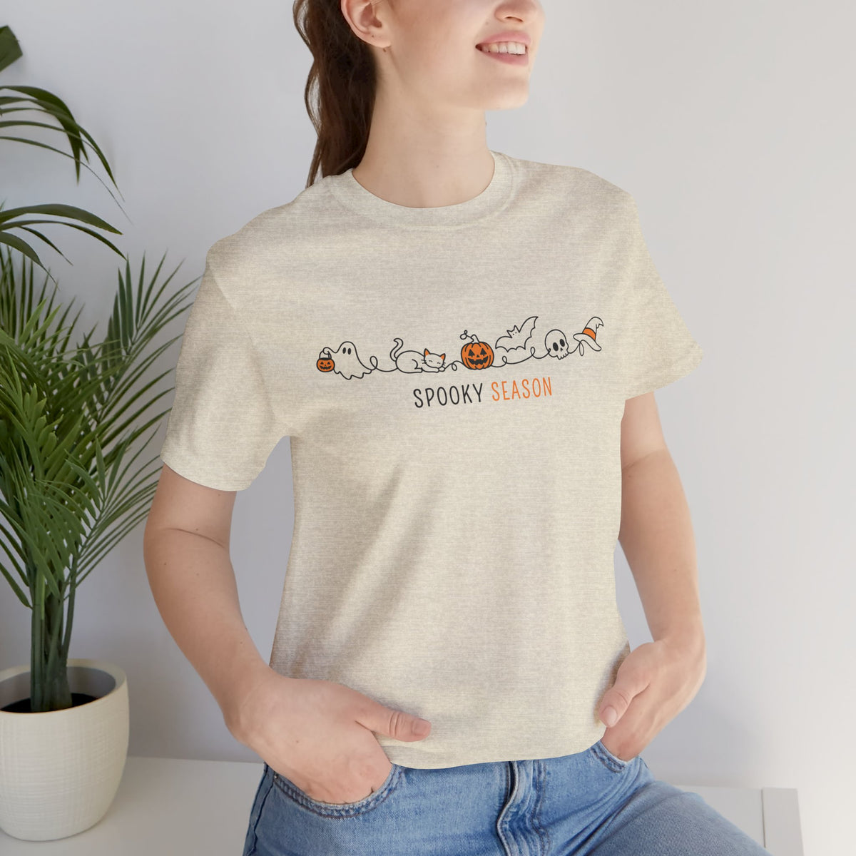 Spooky Season Halloween Shirt – Cute Minimalist Graphic Tee