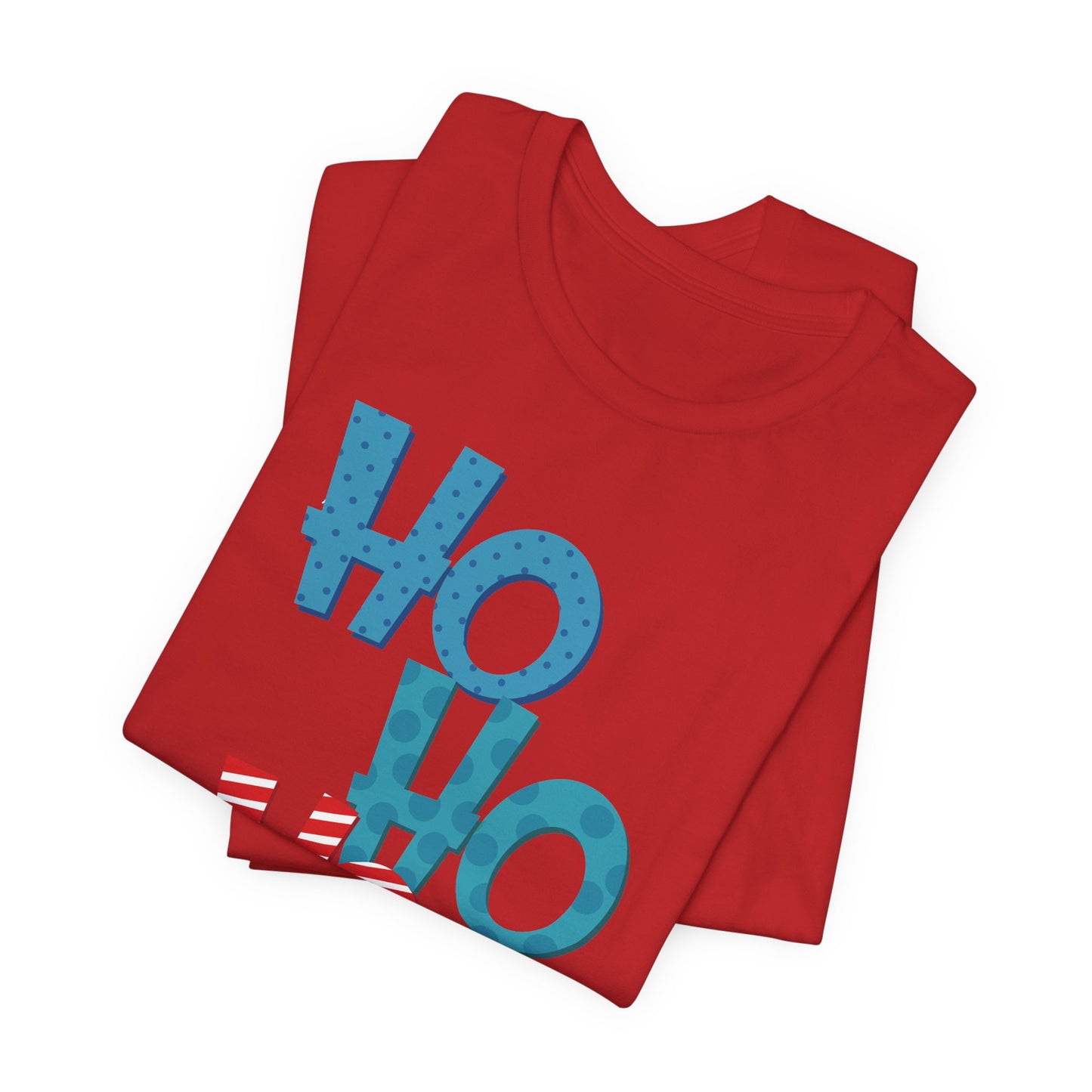 Cute HO HO HO Christmas Shirt – Fun Colorful Holiday Lettering Tee