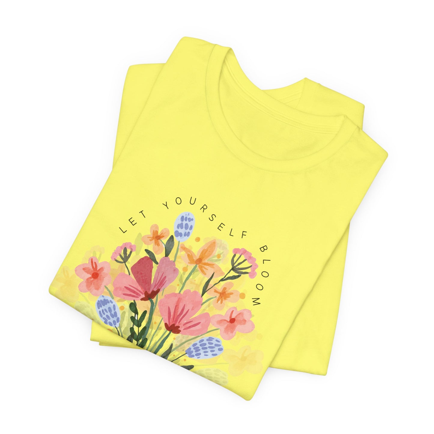 Watercolor Floral Bouquet T-Shirt – Soft Artistic Nature Tee