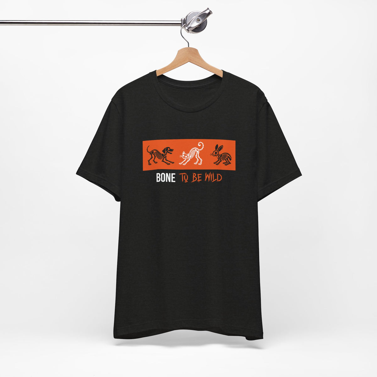Skeleton Animals Halloween Shirt - Dog, Cat & Bunny Graphic Tee