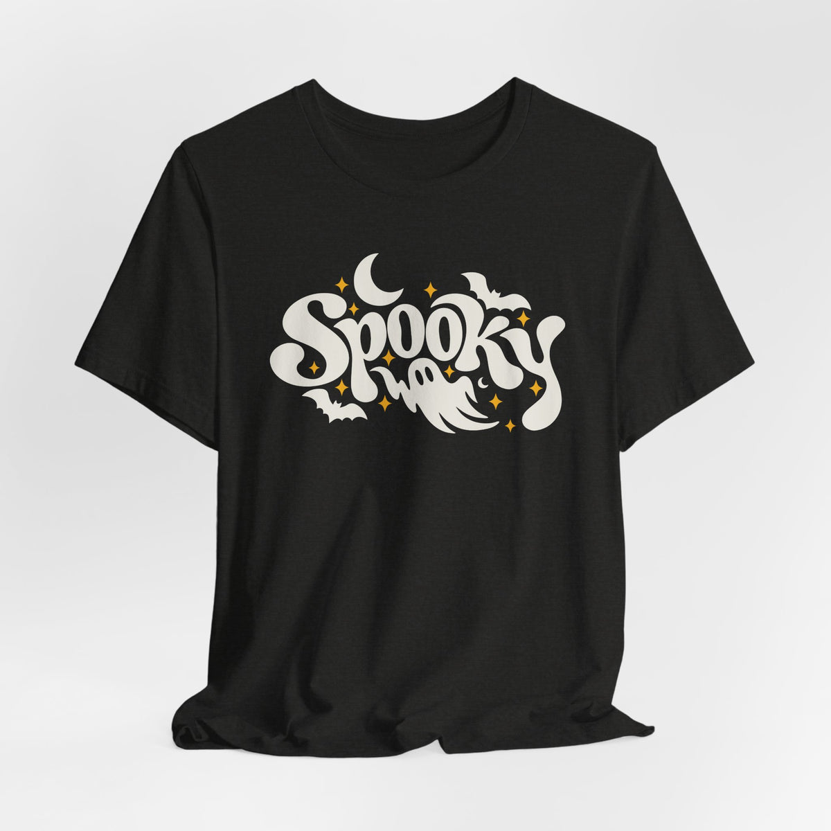 Cute Spooky Halloween Shirt – Ghost & Bat Graphic Tee