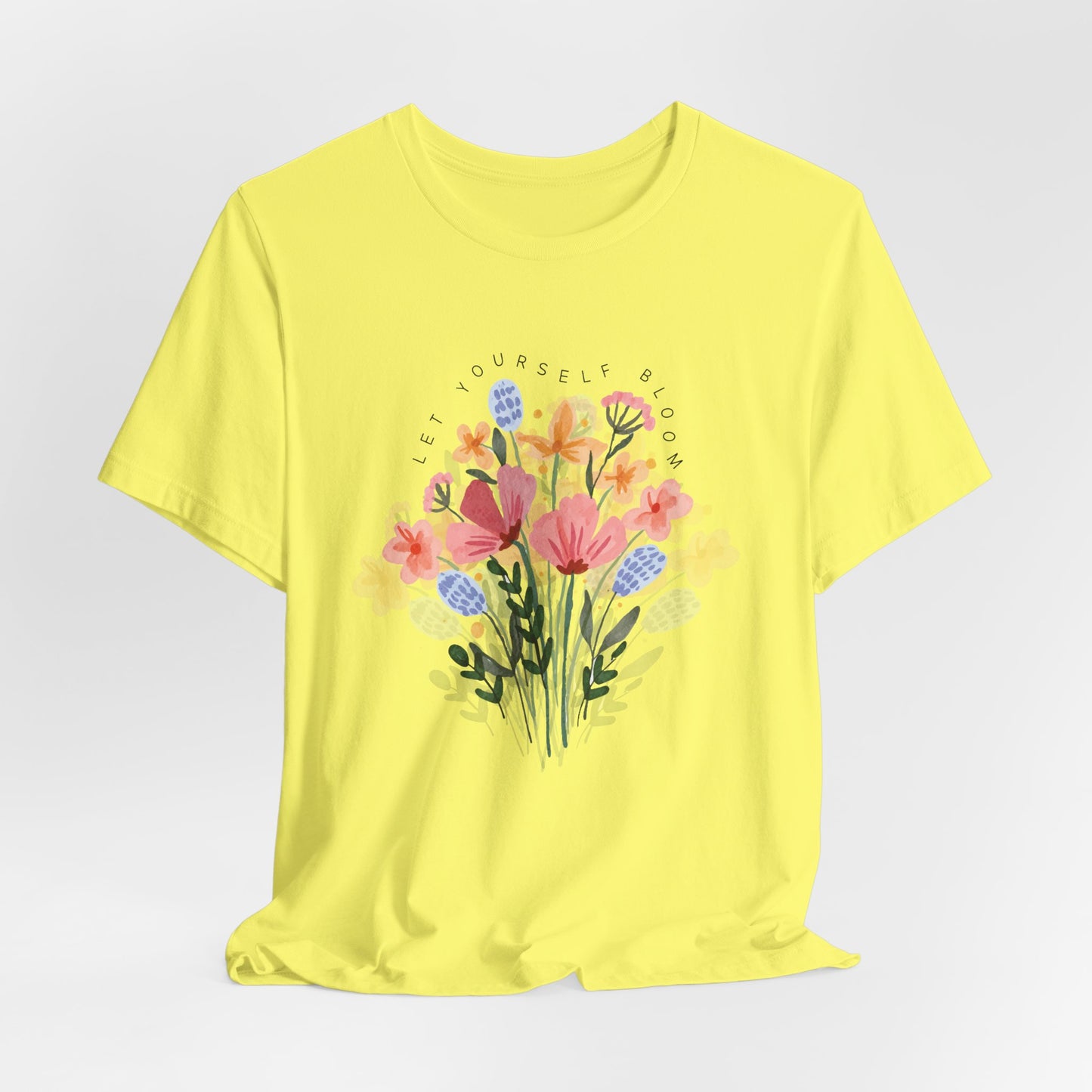 Watercolor Floral Bouquet T-Shirt – Soft Artistic Nature Tee