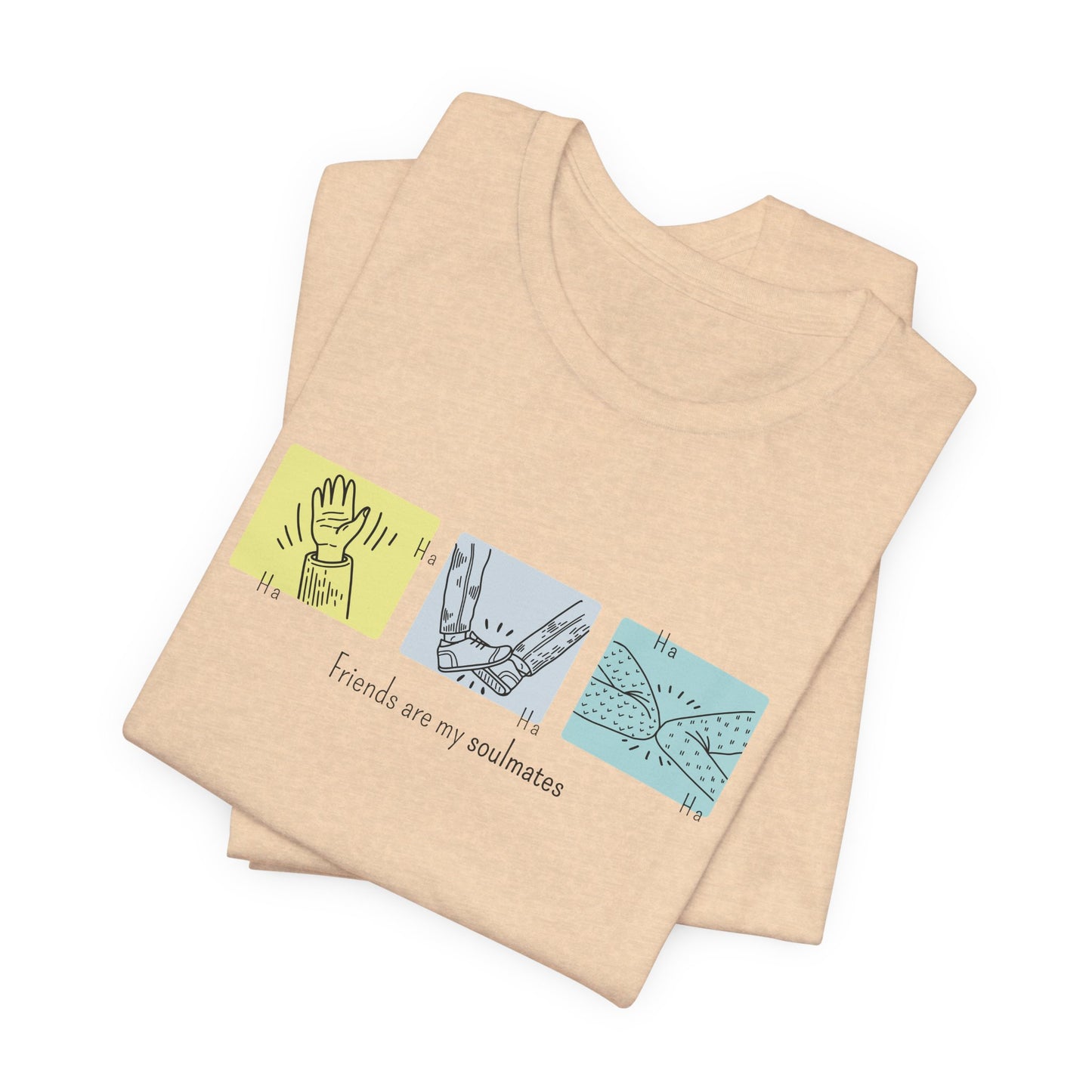 Friends Moments T-Shirt – Minimalist Friendship Illustration