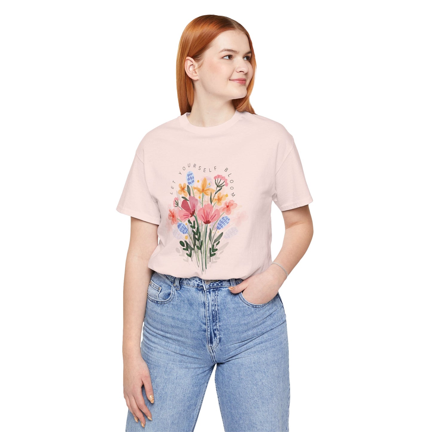 Watercolor Floral Bouquet T-Shirt – Soft Artistic Nature Tee