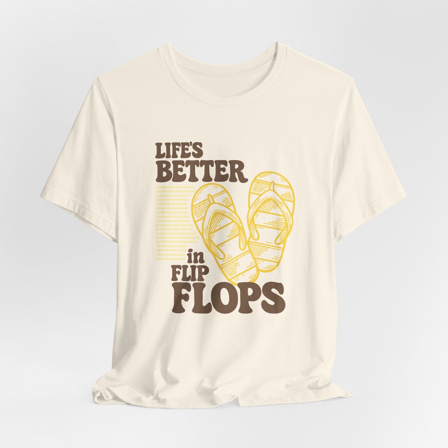 Life's Better in Flip Flops Shirt | Funny Beach Vacation Graphic Tee