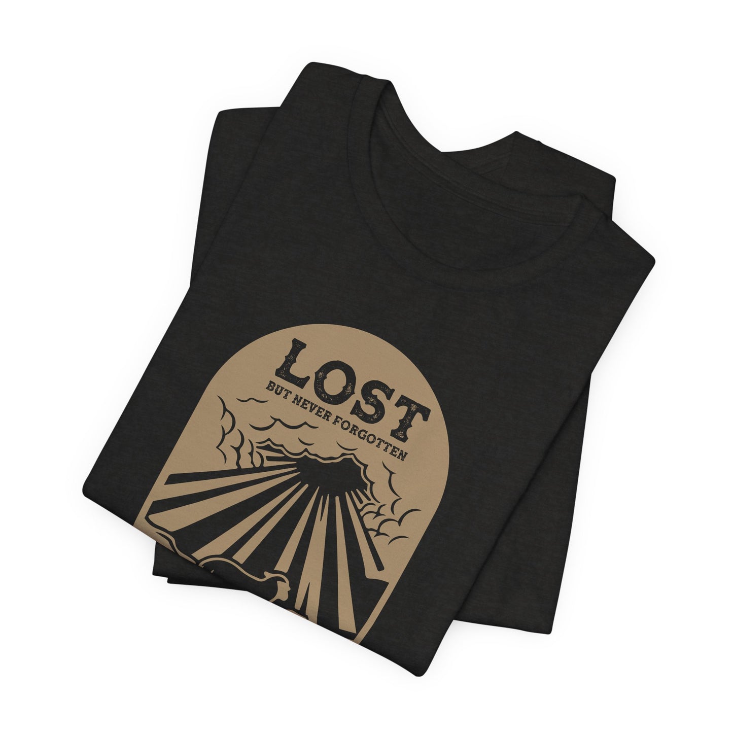 Lost But Never Forgotten Christian Shirt | Found By Grace Graphic Tee