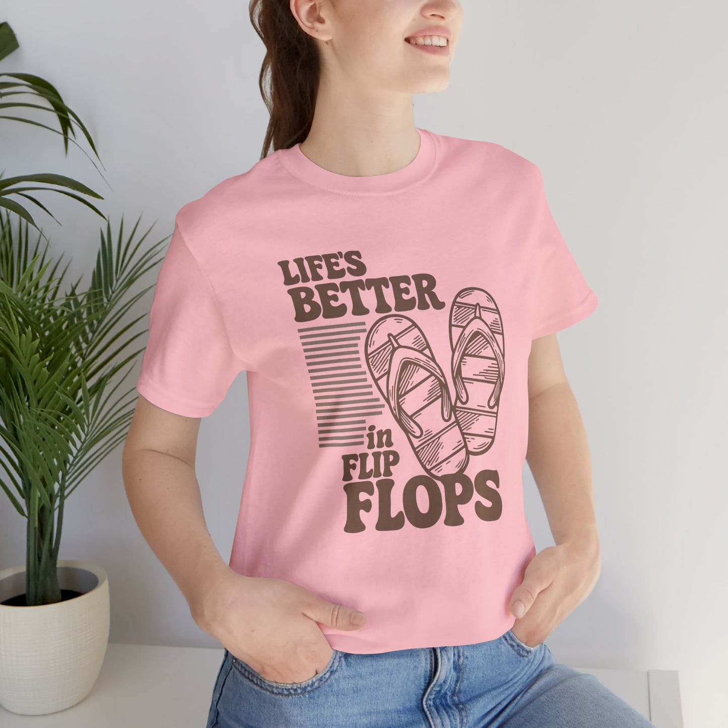 Life's Better in Flip Flops Shirt | Funny Beach Vacation Graphic Tee