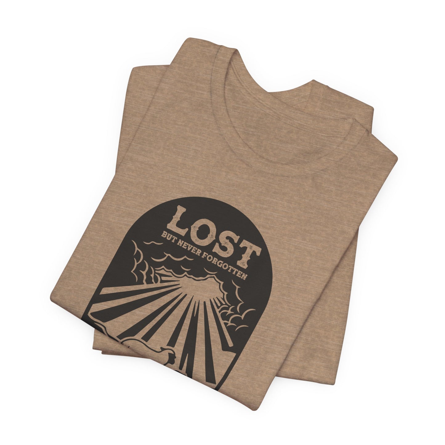Lost But Never Forgotten Christian Shirt | Found By Grace Graphic Tee
