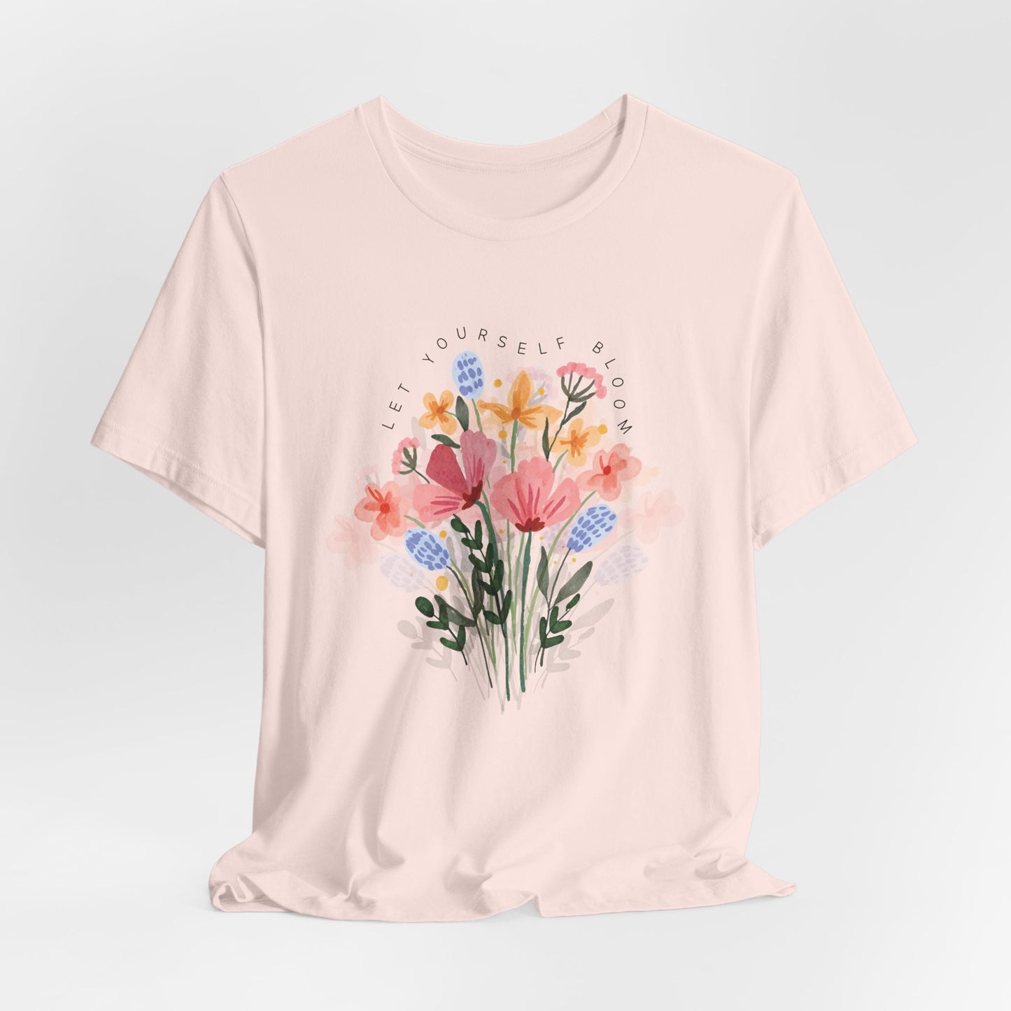 Watercolor Floral Bouquet T-Shirt – Soft Artistic Nature Tee