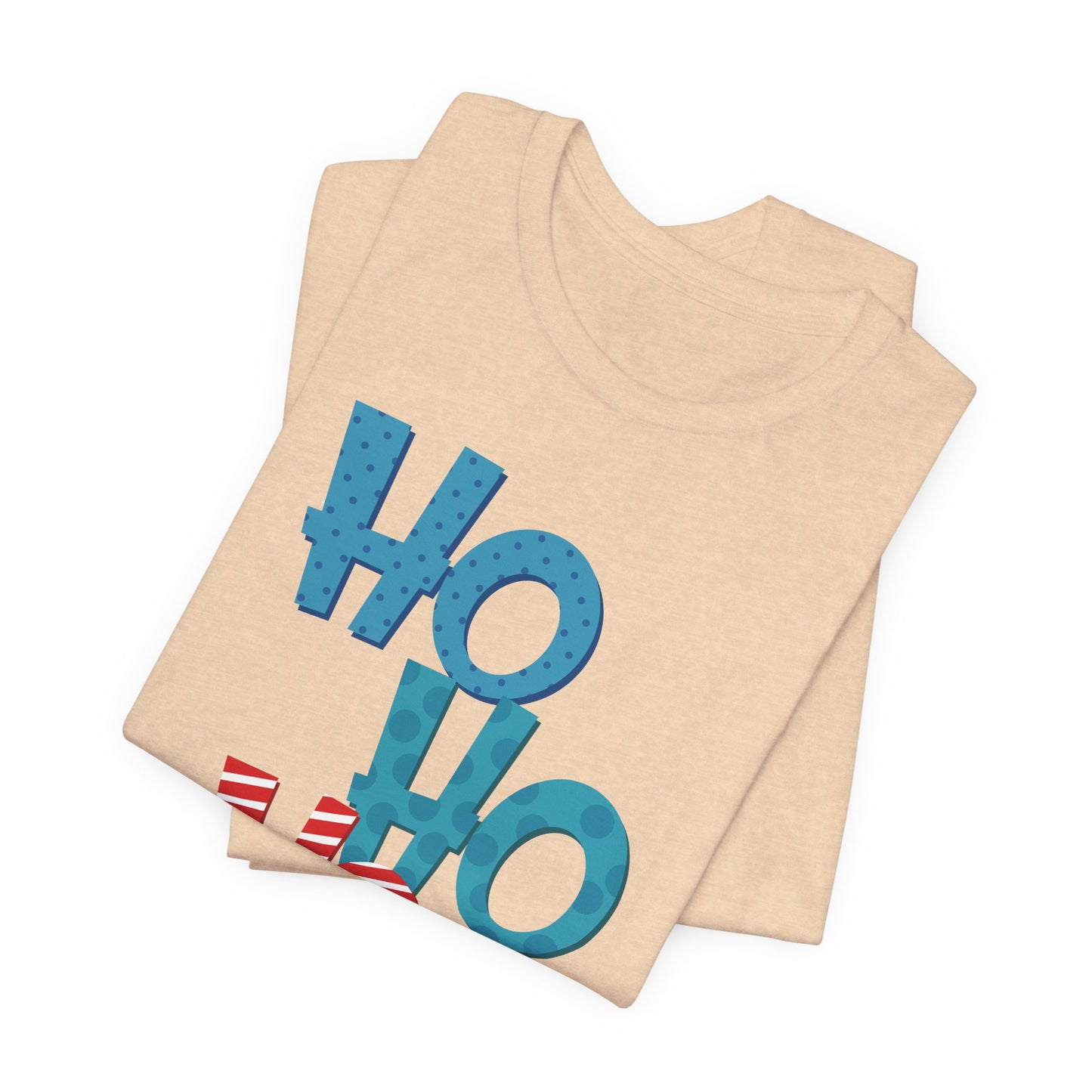 Cute HO HO HO Christmas Shirt – Fun Colorful Holiday Lettering Tee