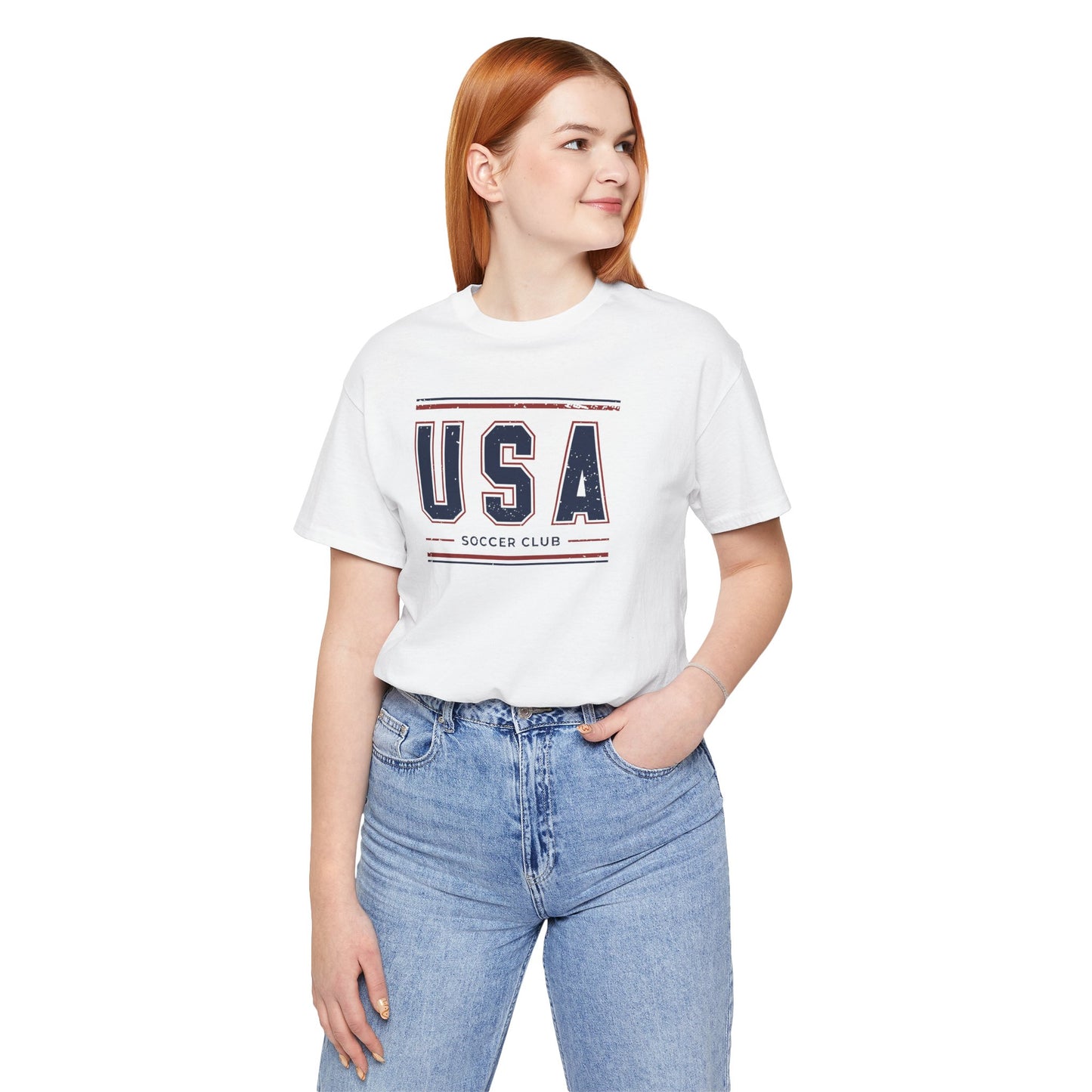 USA Soccer Club Shirt, Vintage USA Soccer Tee, American Soccer T-Shirt, Patriotic Sports Shirt, USA Fan Shirt