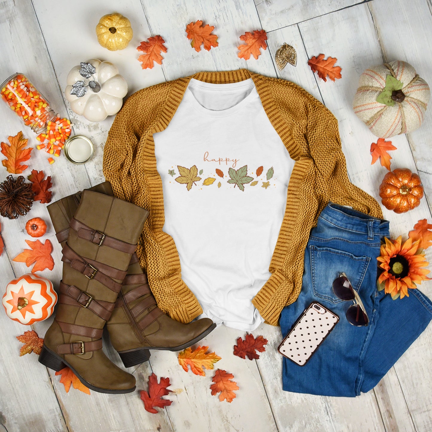 Festive Foliage Thanksgiving Shirt